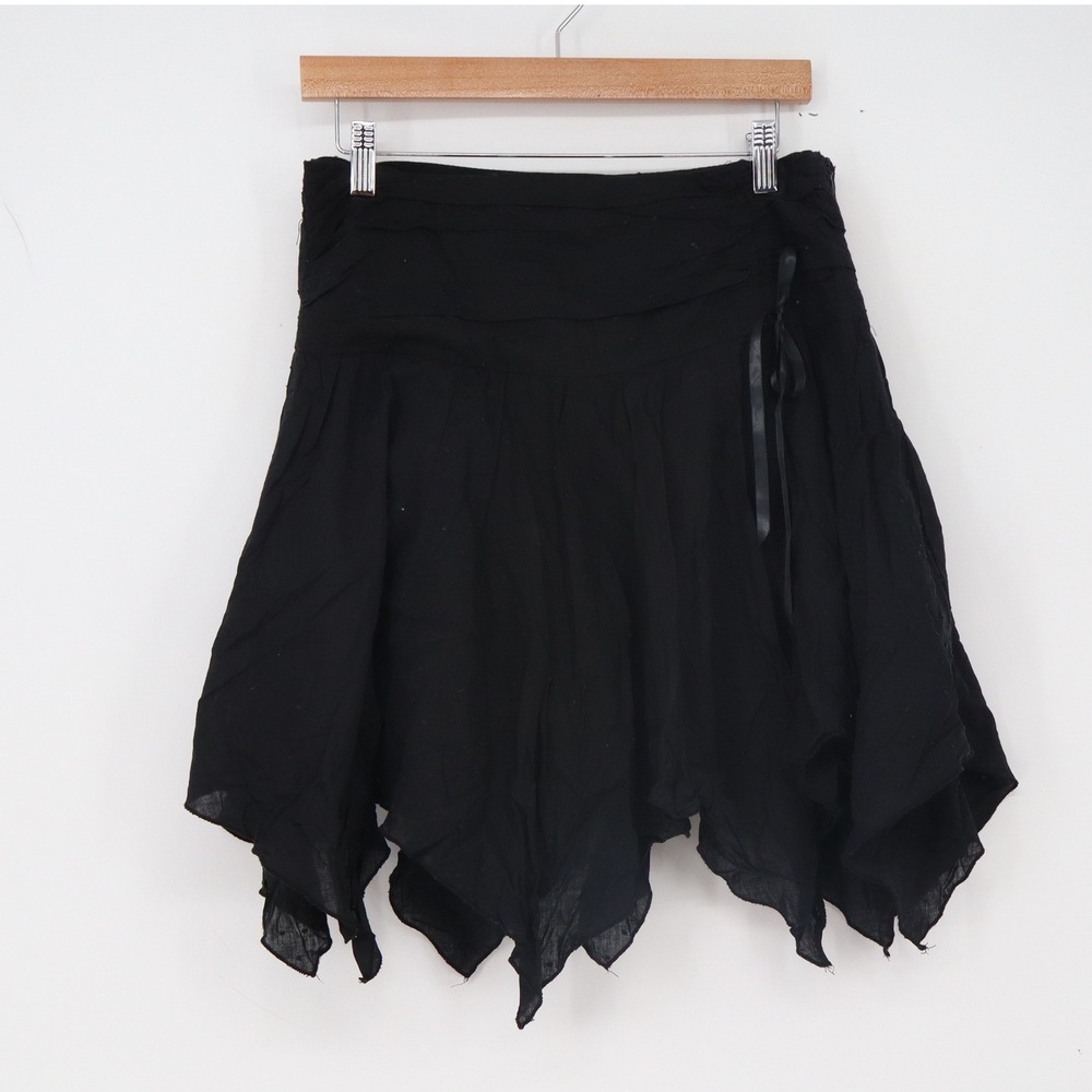 Joe Benbasset Skirt Womens 9 Black Handkerchief Hem Excellent